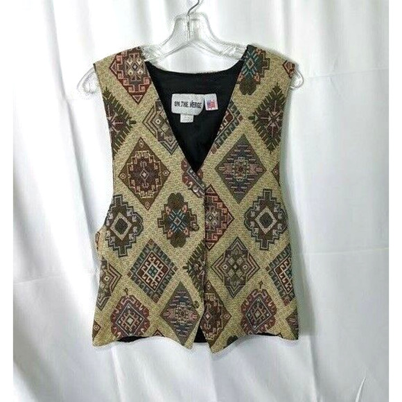 ON THE VERGE Womens M Vest Native American Made in USA - Picture 1 of 4